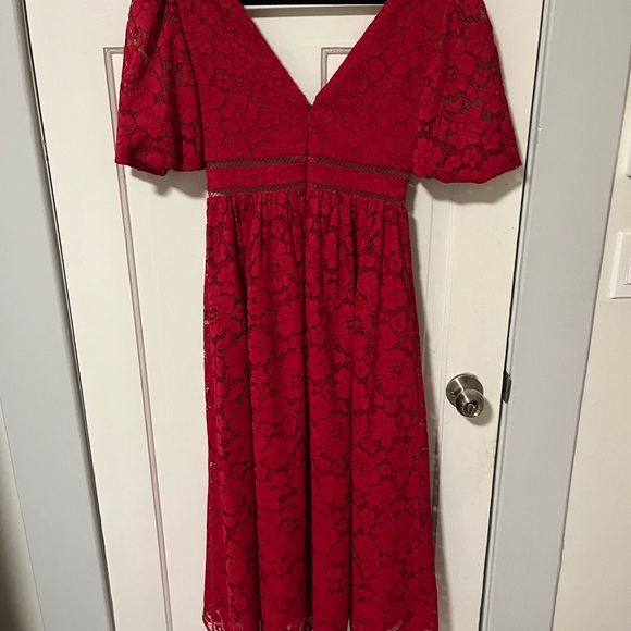 Ever New Red Lace Midi Dress - Picture 5 of 5